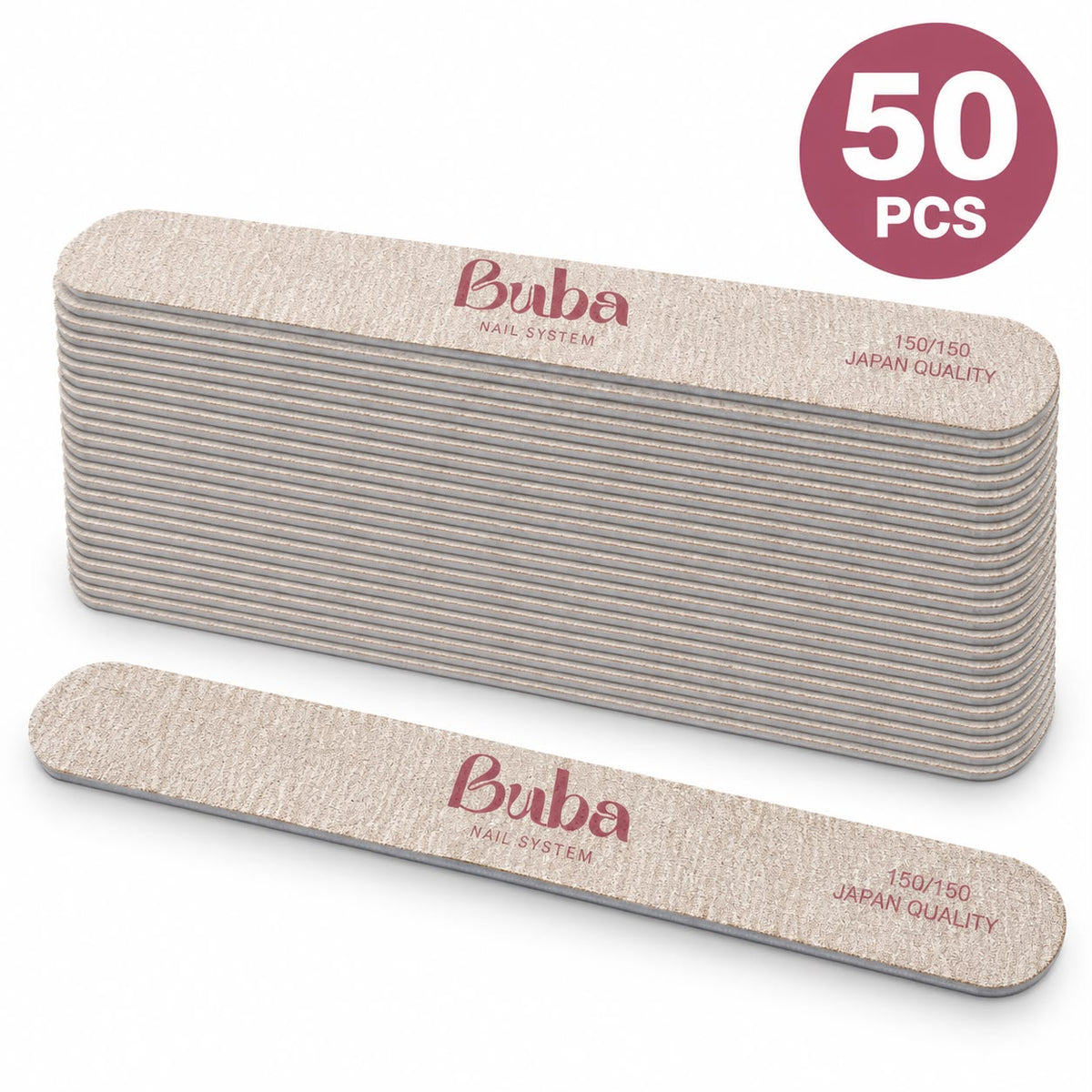 מארז 50 פצירות ישרות 150/150 Buba