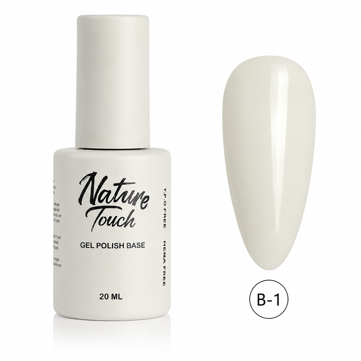 ראבר בייס צבעוני Nature Touch גוון B1 – 20 מ״ל | TPO FREE | HEMA FREE