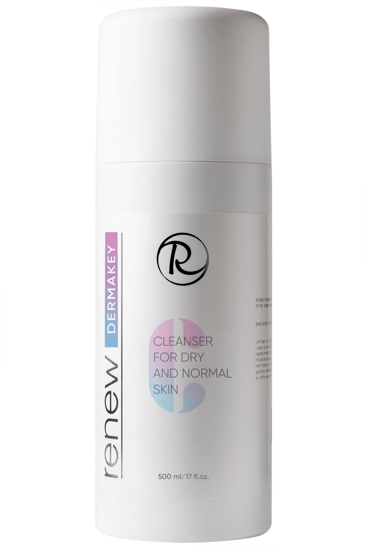 ג׳ל ניקוי עדין לעור רגיל ויבש 500 מ״ל | Renew Cosmetics