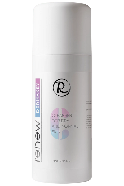 ג׳ל ניקוי עדין לעור רגיל ויבש 500 מ״ל | Renew Cosmetics