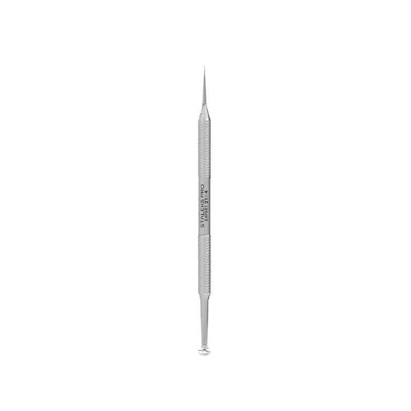Staleks Cosmetology double-ended tool EXPERT 21 TYPE 4 (Uno spoon with larger hole size and Vidal needle straight), יופילי