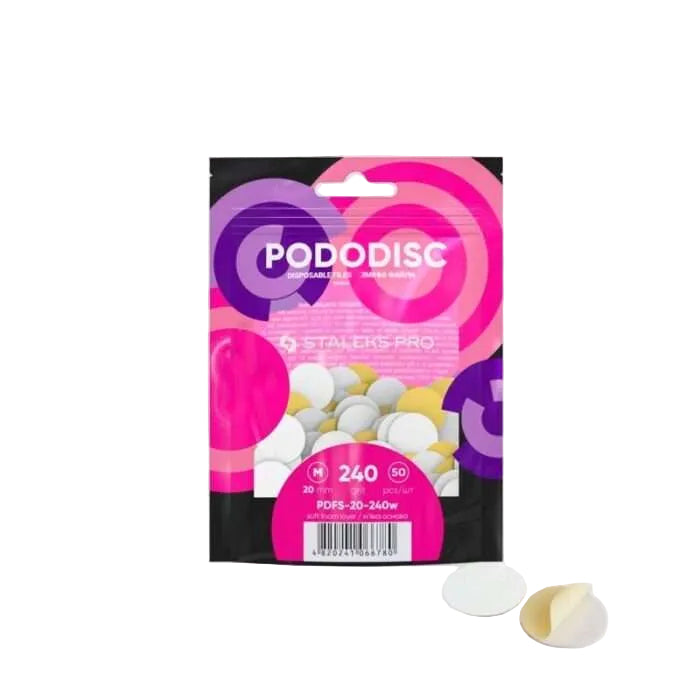 Staleks - סטאלקס - פצירות מרופדות לדיסק פדיקור PODODISC M EXPERT גריט 240 (50 יח')