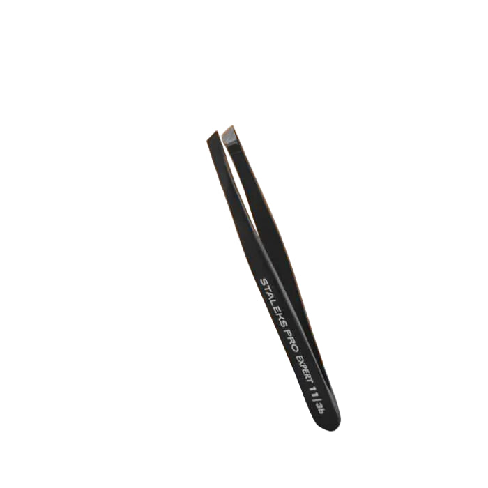 Staleks - סטאלקס - פינצטה לגבות שחורה EXPERT 11 TYPE 3B (רחבה ומשופעת)