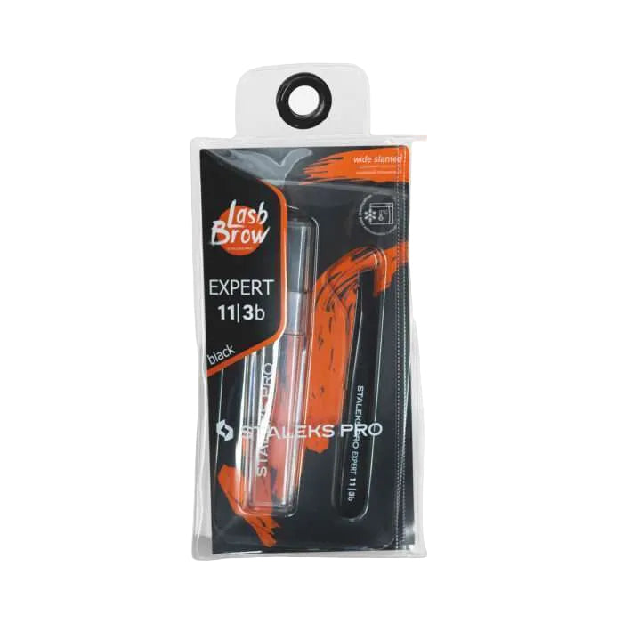 Staleks - סטאלקס - פינצטה לגבות שחורה EXPERT 11 TYPE 3B (רחבה ומשופעת)